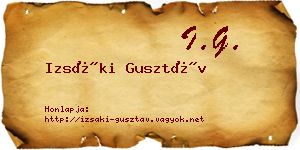 Izsáki Gusztáv névjegykártya