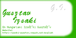 gusztav izsaki business card